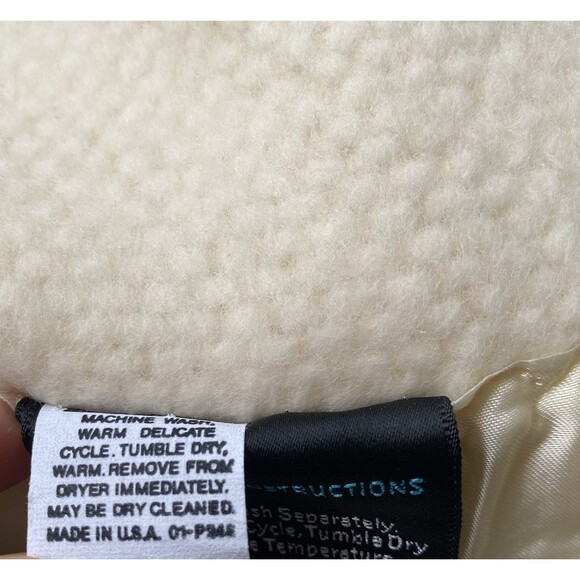 Vintage Touch of Glass Virgin Acrylic Blanket 88x66" Ivory Satin Trim Made USA - Picture 10 of 10